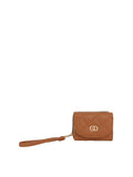 Calin Quilted Interlocking Hardware Wristlet Wallet