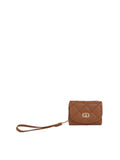 Calin Quilted Interlocking Hardware Wristlet Wallet