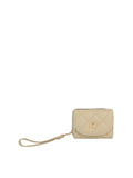 Calin Quilted Interlocking Hardware Wristlet Wallet