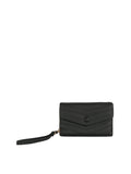 Chevron Quilted Tri-Fold Wristlet Wallet