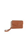 Chevron Quilted Tri-Fold Wristlet Wallet