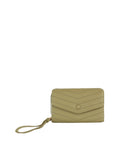Chevron Quilted Tri-Fold Wristlet Wallet