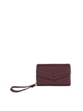 Chevron Quilted Tri-Fold Wristlet Wallet