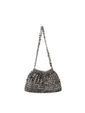 Calin collection mirrored beaded shoulder bag Hobo bag