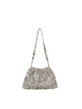 Calin collection mirrored beaded shoulder bag Hobo bag