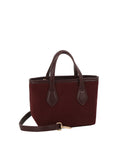 Suede Tote with Contrasting Handle