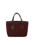 Suede Tote with Contrasting Handle