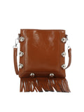 Studded Fringe Crossbody Bag