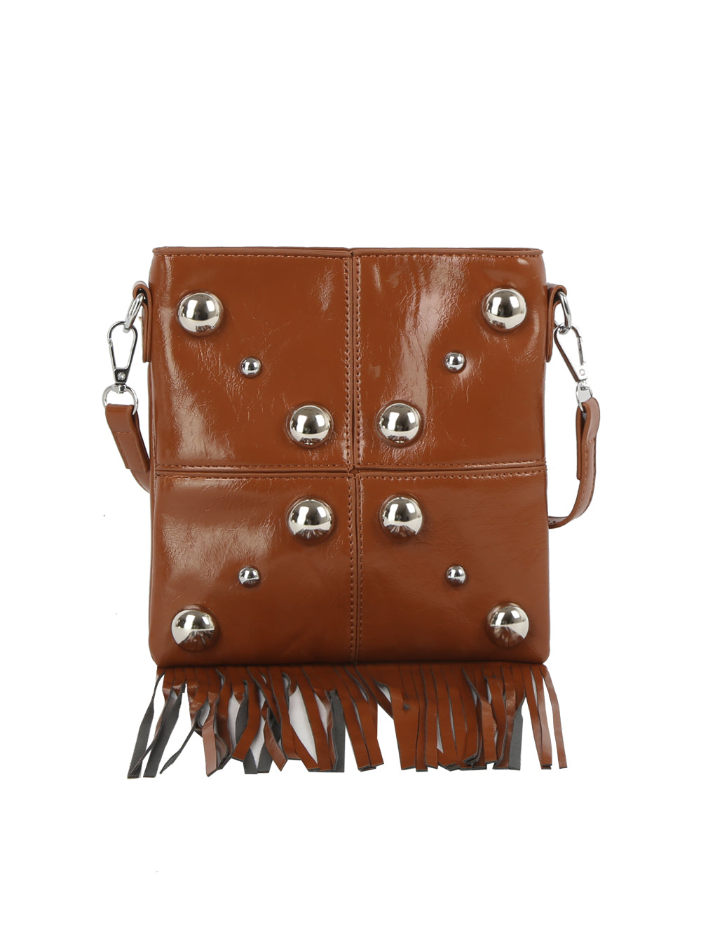 Studded Fringe Crossbody Bag
