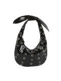 Crescent-shaped Hobo Bag