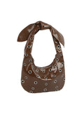 Crescent-shaped Hobo Bag
