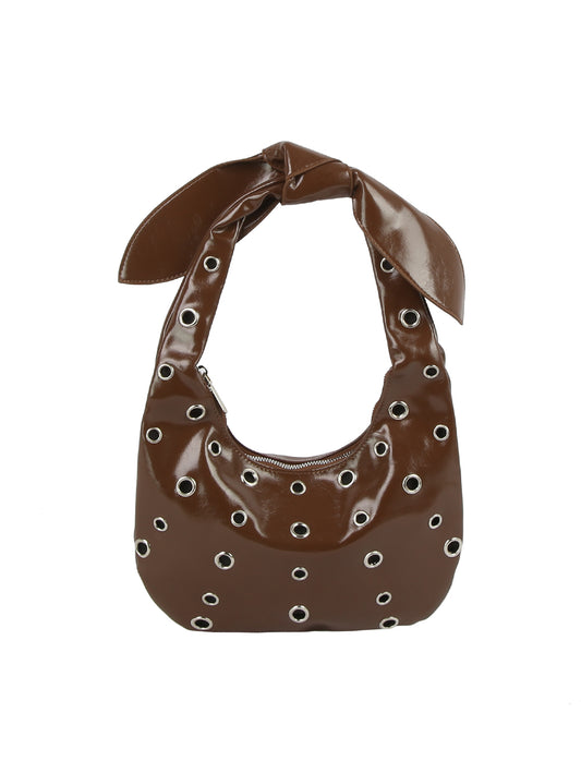Crescent-shaped Hobo Bag