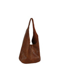 Slouchy Faux Leather Hobo Bag with Cosmetic Pouch