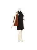 Slouchy Faux Leather Hobo Bag with Cosmetic Pouch