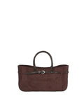 Calin Top Handle Suede Hobo Bag