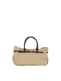 Calin Top Handle Suede Hobo Bag