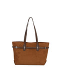 Calin Double-Handle Belted Tote Bag