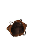 Calin Double-Handle Belted Tote Bag