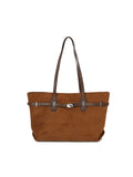 Calin Double-Handle Belted Tote Bag
