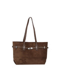 Calin Double-Handle Belted Tote Bag