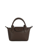 Brown handbag on a white background