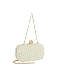 Calin Faux Pearl beaded Body Evening Clutch