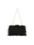 Calin Shaggy Fringe Evening Clutch