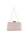 Calin Shaggy Fringe Evening Clutch