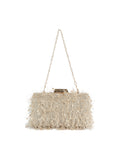 Calin Shaggy Fringe Evening Clutch