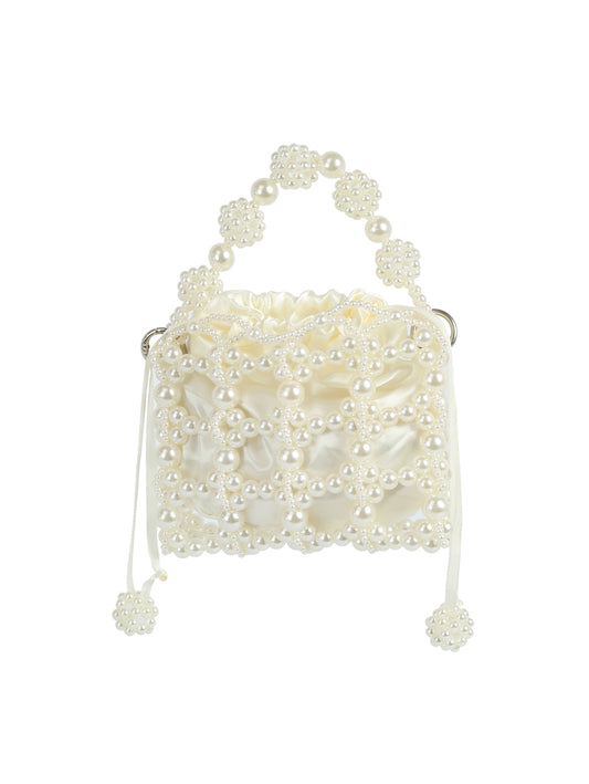 Calin Clustered Faux pearls Evening Bag