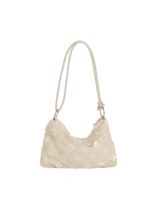 Calin Sequin Mesh Shoulder Bag