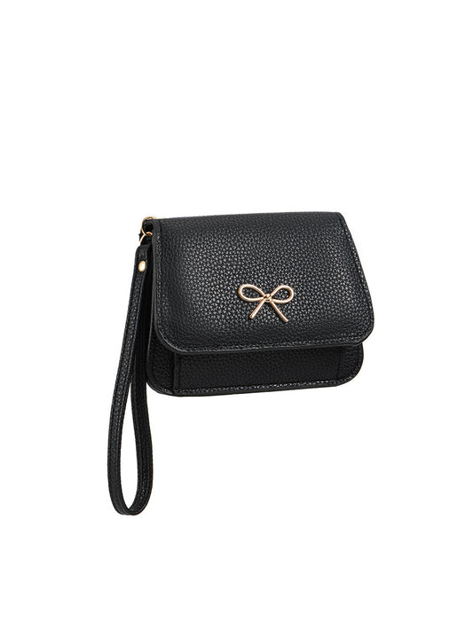Calin Pebbled Faux Leather Wristlet Pouch