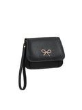 Calin Pebbled Faux Leather Wristlet Pouch