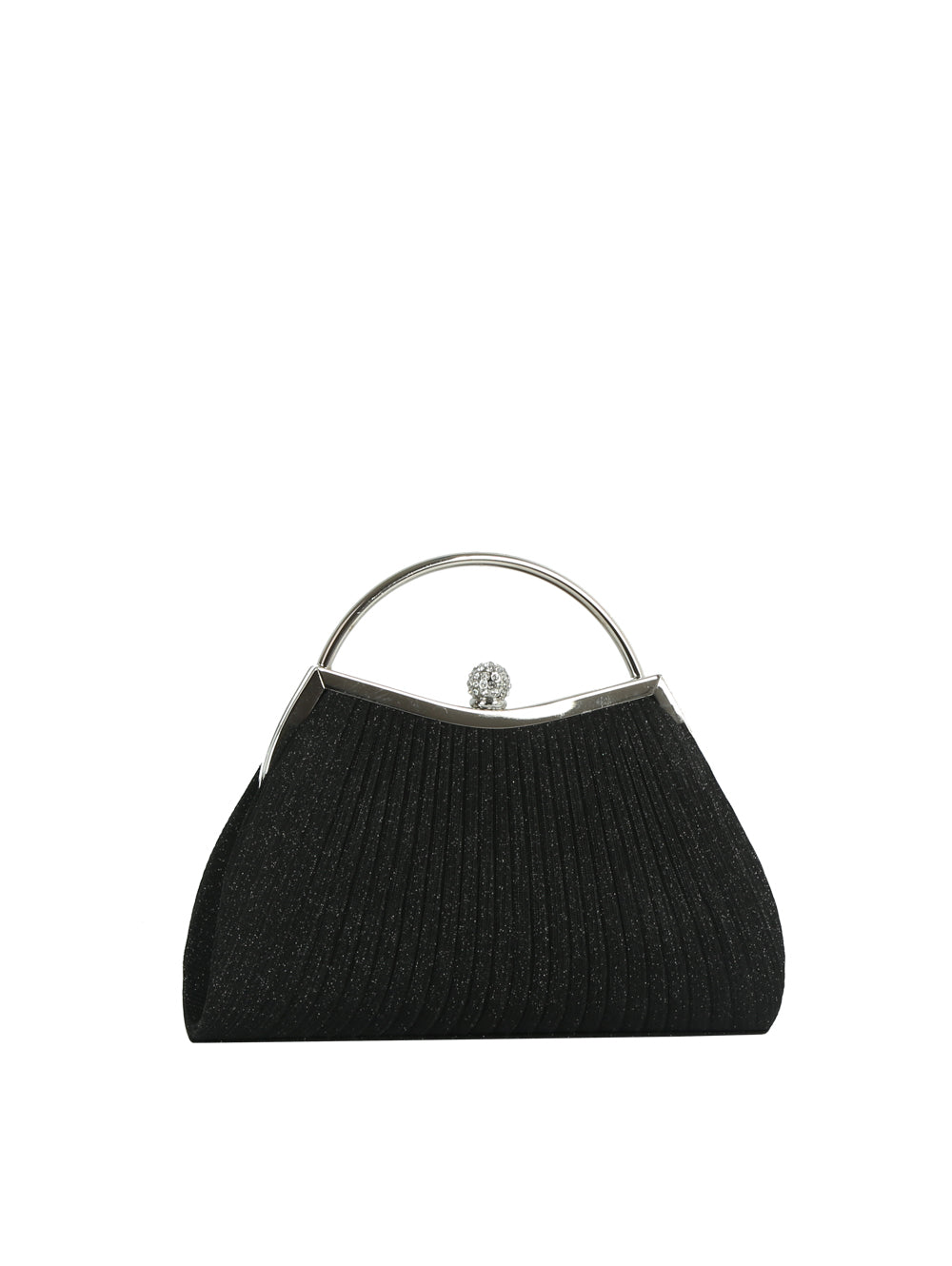 Calin Pleated Shimmer Evening Clutch