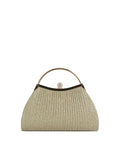 Calin Pleated Shimmer Evening Clutch