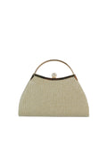 Calin Pleated Shimmer Evening Clutch