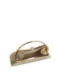 Calin Pleated Shimmer Evening Clutch