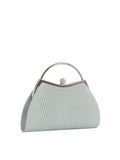 Calin Pleated Shimmer Evening Clutch