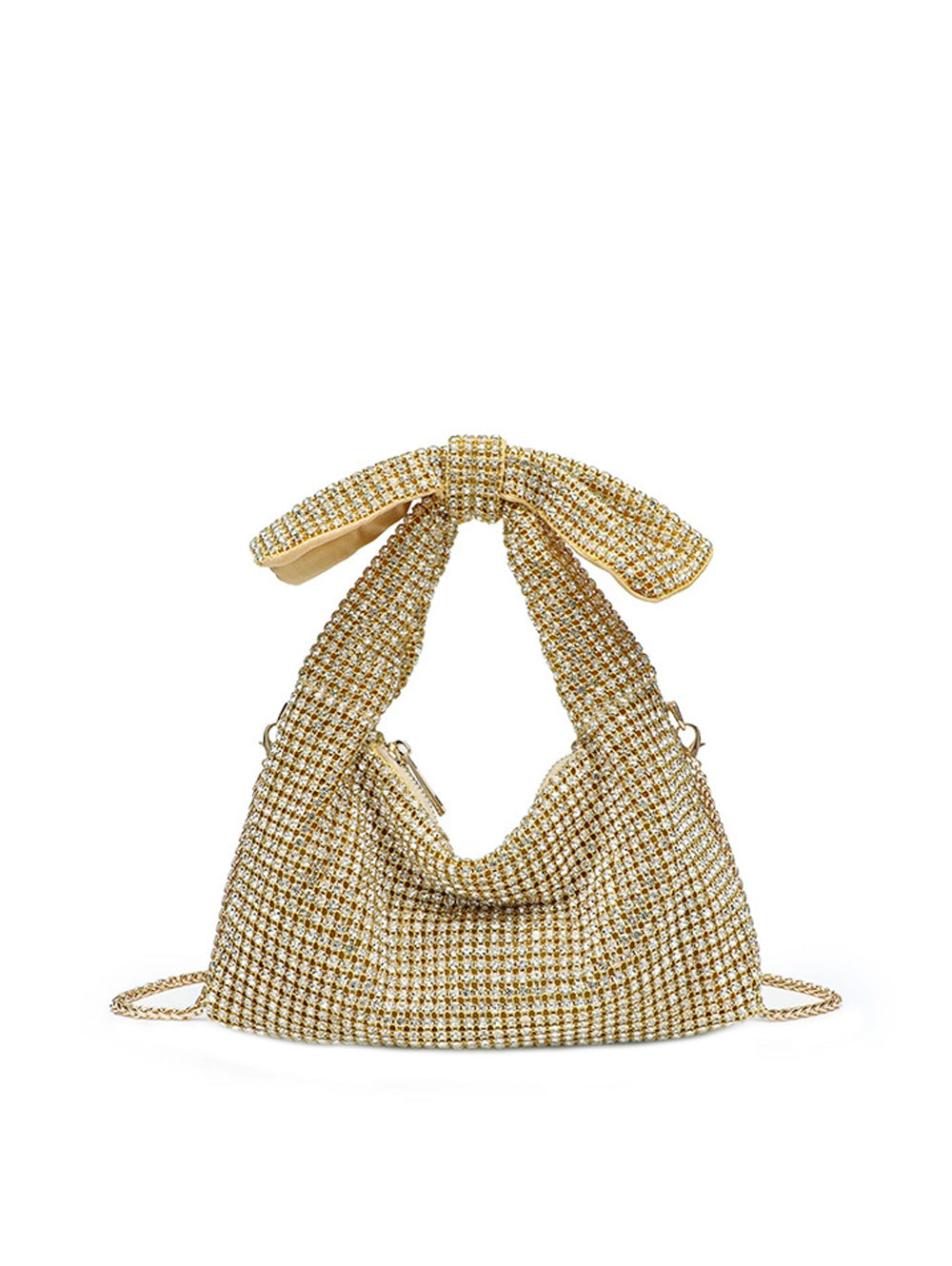 Calin Glittering Rhinestone Bow Accent Evening Handbag
