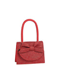 Calin Structured Bow-Accent Shimmer Mini Handbag