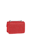 Calin Metallic Sculpted Bow Shimmer Flap Crossbody Bag