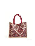 Geometric Patterned Canvas Tote Bag