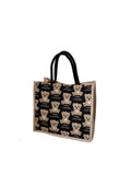Teddy Bear Print Canvas Tote Bag