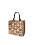 Teddy Bear Print Canvas Tote Bag