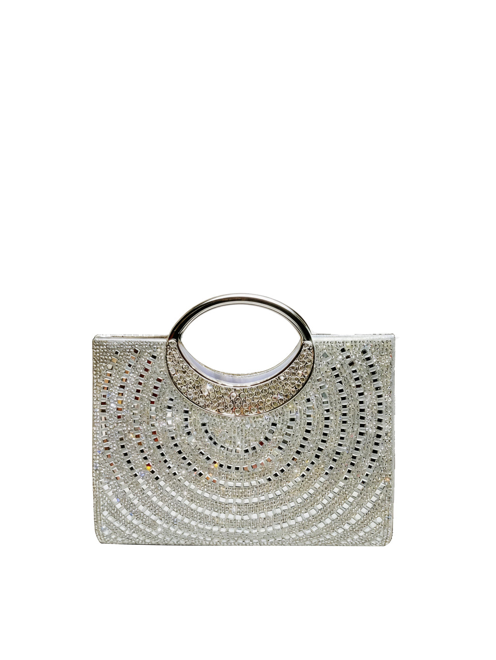 Calin Crystal-Embellished Cutout Top-Handle Evening Bag