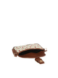 Calin Cherry Print Canvas Shoulder Bag