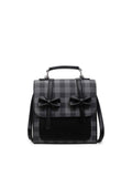 Calin Dual-Strap Plaid Bow Accent Mini Backpack