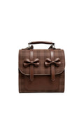 Calin Dual-Strap Plaid Bow Accent Mini Backpack