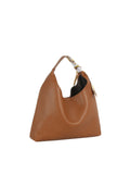 Slouchy Hobo Shoulder Bag with Scarf Accent