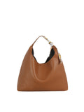 Slouchy Hobo Shoulder Bag with Scarf Accent